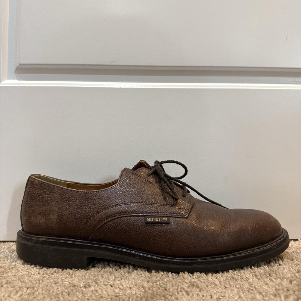 Mephisto Shoes Mens Size 10 Brown Leather Lace Up Casual Comfort Sneakers 5963
